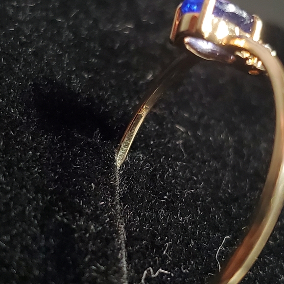 14K Gold Sapphire/Diamond Ring, 10 - Picture 6 of 14